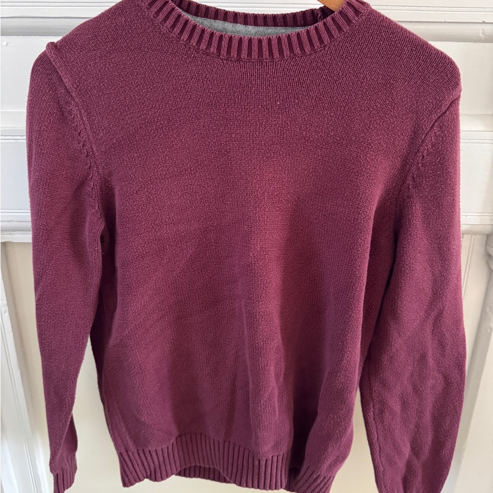 Lands' End Men's Crewneck Sweater - Plum